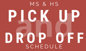 Middle School & High School Pick up and Item Return Procedures
