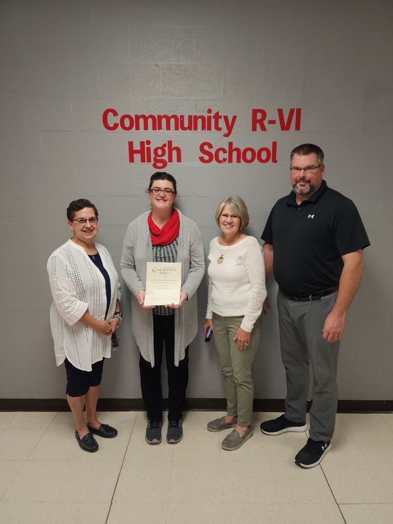 Teresa Wenzel & Sally Stuart from the Audrain County chapter of the MO Retired Teachers Association awarded Mrs. Gilman a $400 grant. Mrs. Gilman will use the grant to provide our students with essential personal supplies. Congratulations Mrs. Gilman! #TrojanPride #OneCommunityCommittedtoExcellence