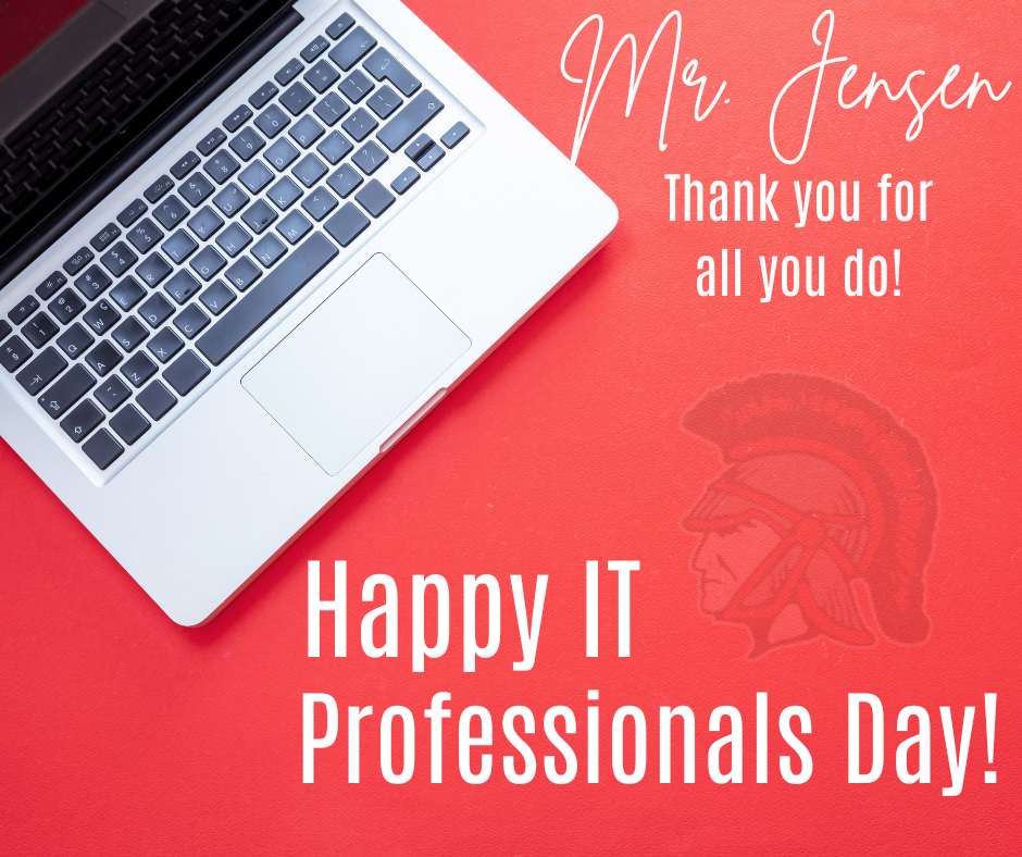 It's IT Professionals Day! We want to thank Mr. Jensen for all the behind-the-scenes work he does to ensure our technology runs smoothly at Community R-VI. We appreciate all that you do! #OneCommunityCommittedtoExcellence 